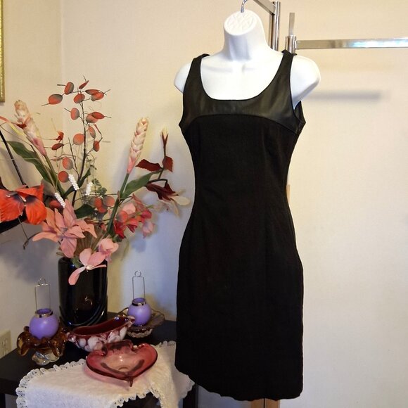 NWT Nousvous Women's Unique Designed Sleeveless Party Dress Black Lined Dresses - Picture 3 of 9